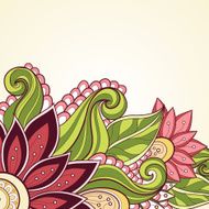 Vector Colored Floral Background Hand Drawn Texture N19