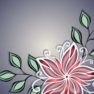 Vector Colored Floral Background Hand Drawn Texture N24