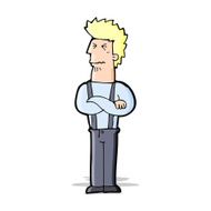 cartoon annoyed man N37