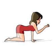 cartoon woman on all fours N8