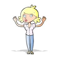 cartoon woman surrendering N3