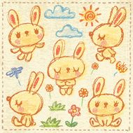 Doodle of rabbits
