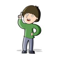 cartoon man with idea N94