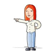cartoon woman pointing N93