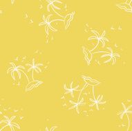hand drawn summer touristic seamless pattern