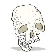 cartoon ancient spooky skull N4