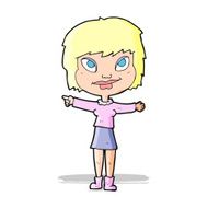 cartoon woman pointing N94