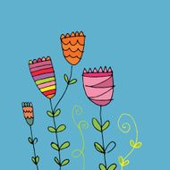 Hand drawn flowers N2
