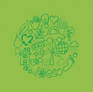 Green conservation illustrations