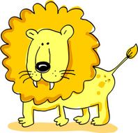 lion doodle vector illustration