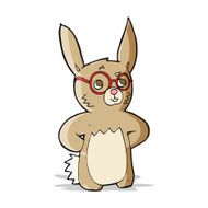 cartoon rabbit wearing spectacles N5