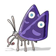 cartoon funny butterfly N8
