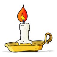 cartoon old candlestick N2
