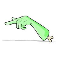 cartoon halloween pointing hand N4