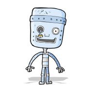 cartoon funny robot N44