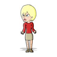 cartoon annoyed woman N83