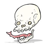 cartoon spooky skull N80