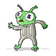 cartoon alien spaceman N13