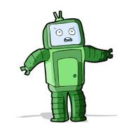 cartoon funny robot N45