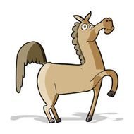 Funny cartoon horse N7