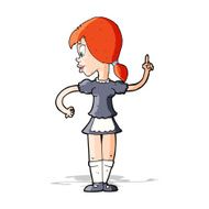 cartoon waitress calling order N3