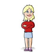 cartoon proud woman N9