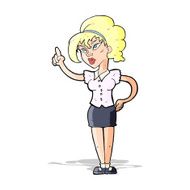 cartoon woman with idea N120