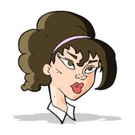 cartoon pretty woman N116
