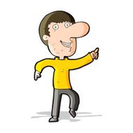 cartoon happy man dancing N17