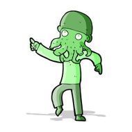 cartoon alien man dancing N4