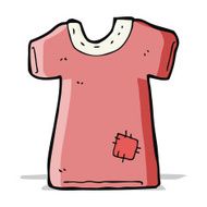 cartoon patched old tee shirt N4