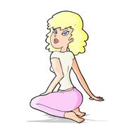 cartoon pretty woman N117