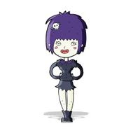 cartoon happy vampire girl N15