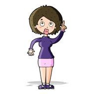 cartoon woman with idea N121