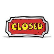 Cartoon Closed Sign N5