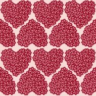 Seamless texture with floral hearts N2