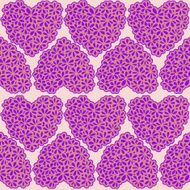 Seamless texture with floral hearts N3