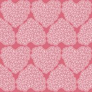 Seamless texture with floral hearts N5