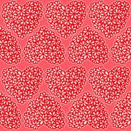 Seamless texture with floral hearts N6