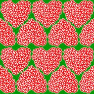 Seamless texture with floral hearts N7