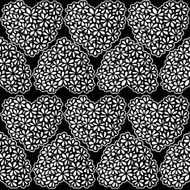 Seamless texture with floral hearts N8
