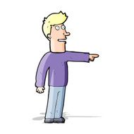 Cartoon Man Pointing N104