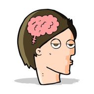 cartoon head with brain symbol N16