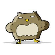 cartoon suspicious owl N4