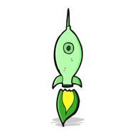 Cartoon Space Rocket N33