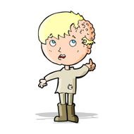 cartoon boy with growth on head N15