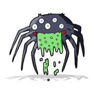 cartoon gross halloween spider N5