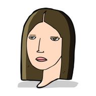 cartoon serious woman N9