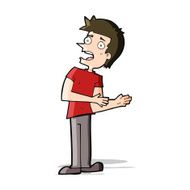 cartoon man making excuses N5