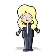 cartoon friendly business woman N4